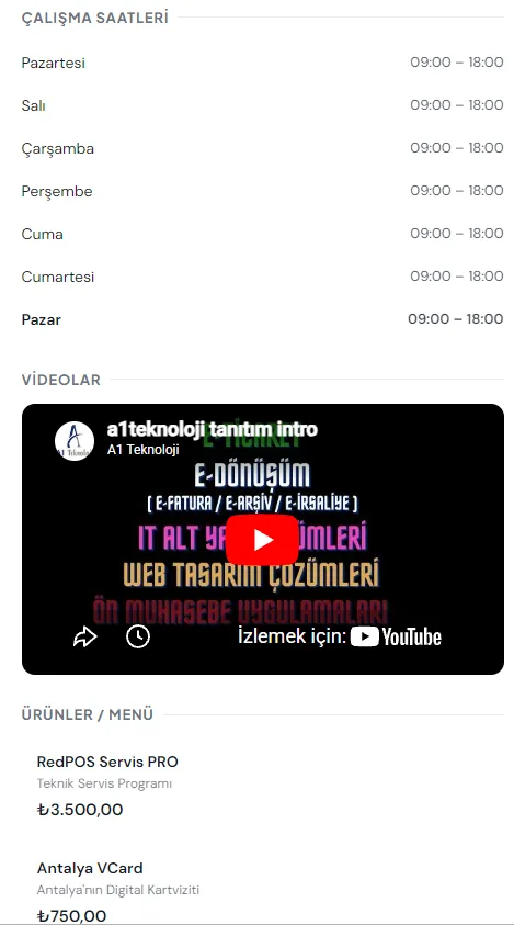 Antalya VCard
