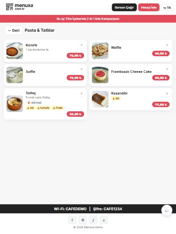Menuxa QR Menu